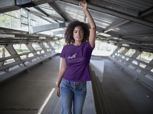 Purple Faith T-shirt for Women