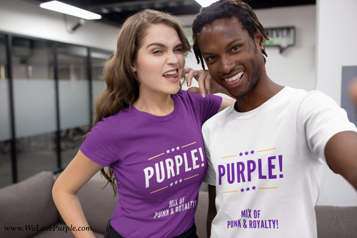 Purple Punk & Royalty T-Shirt for Women or Men