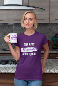 Best Moms Rock Purple T-shirt for Women