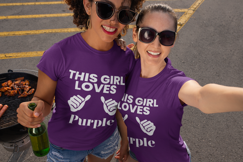 This Girl Loves Purple 100% Cotton T-Shirt