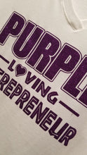 Load image into Gallery viewer, Purple Loving Entrepreneur Sparkle V-Neck T-shirt for Women