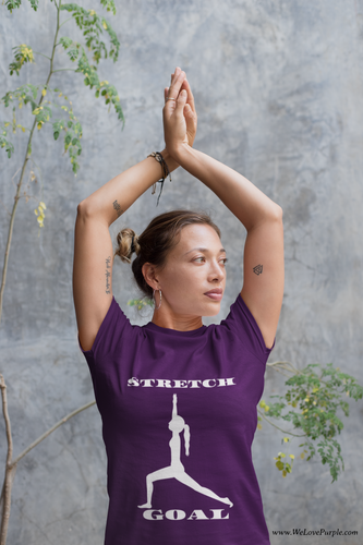 Purple or White Stretch Goal T-Shirt for Women