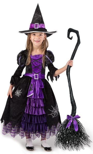 Spooktacular Girl's Purple Witch Halloween Costume - Size 3T