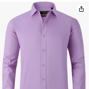 Men's Long Sleeve Wrinkle Free Dress Shirt - Lilac / Purple