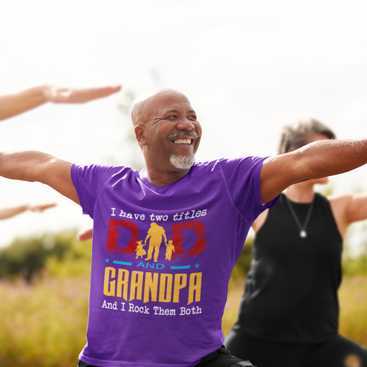 Dad and Grandpa Purple T-Shirt for Men