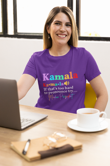 Pronounce Kamala Harris Purple T-Shirt for Women