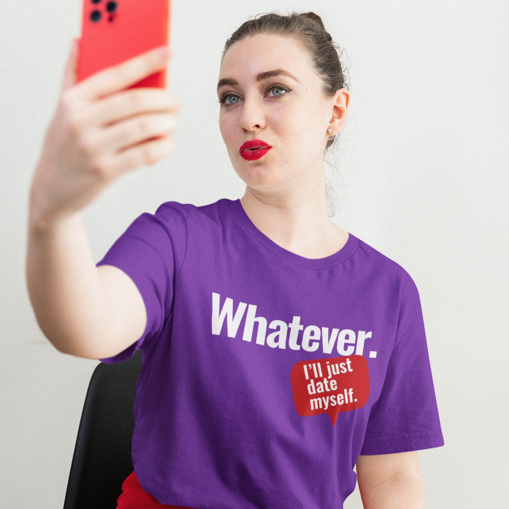 Whatever. I'll Just Date Myself. Purple T-Shirt for Women