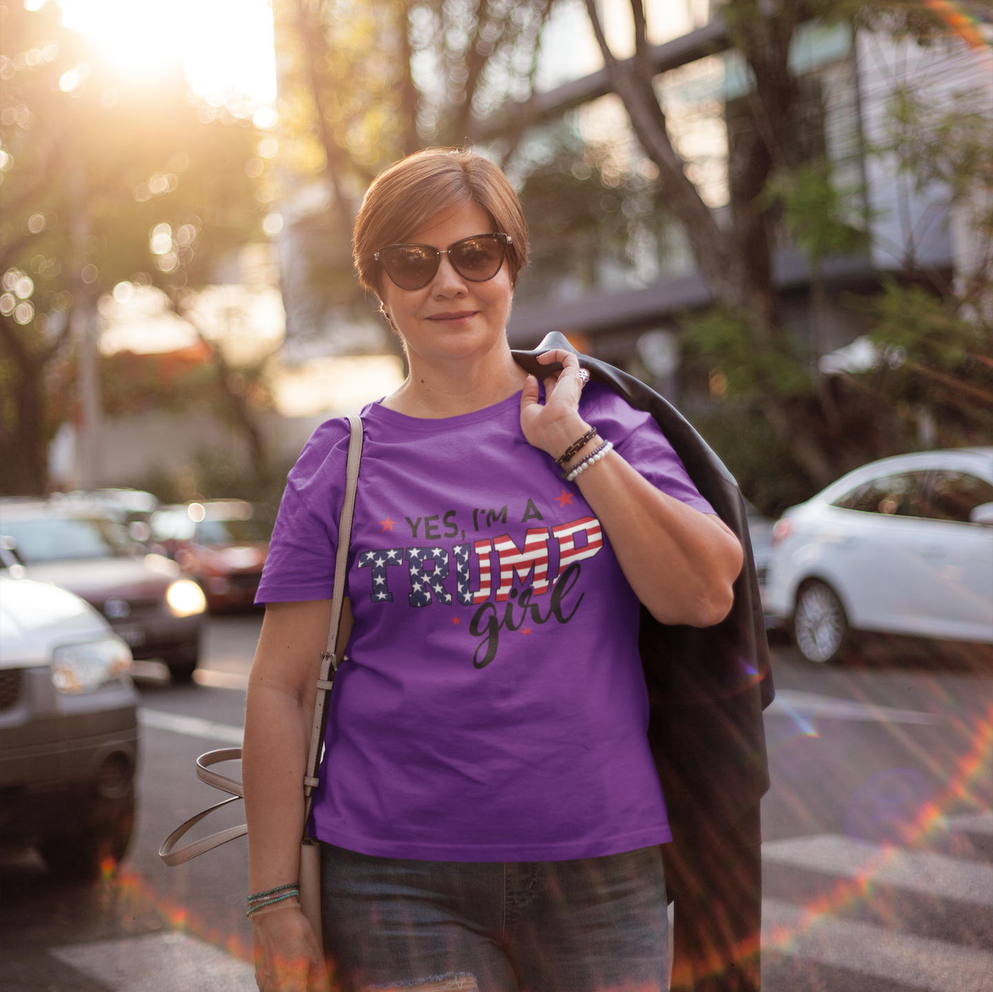 Yes, I'm a Trump Girl Purple T-Shirt for Women