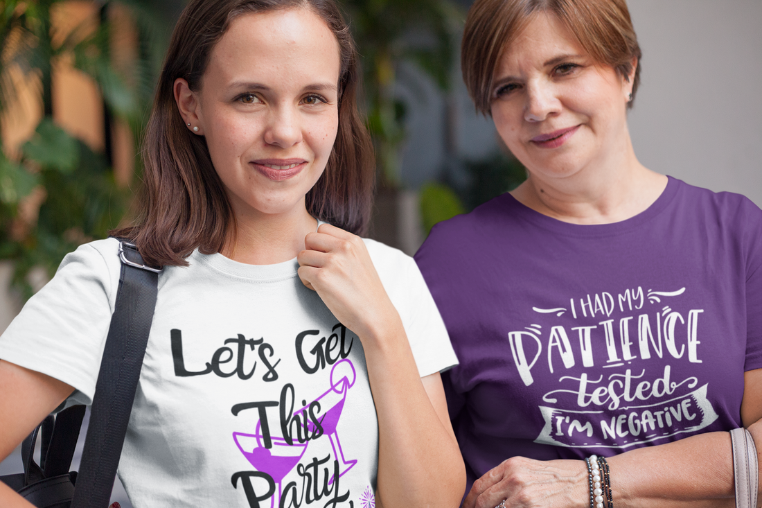 Funny Purple Patience Tested T-shirt for Women