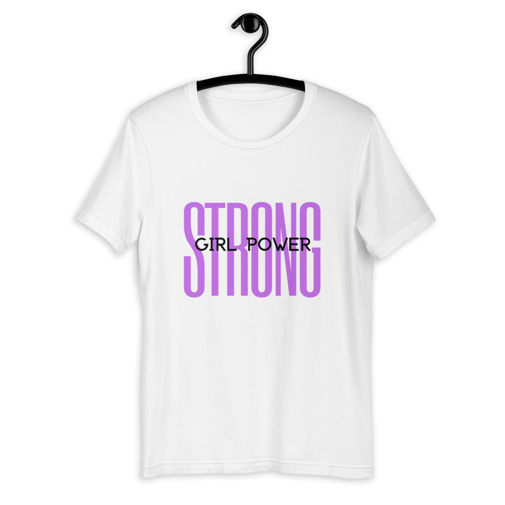 Purple Girl Power Strong Short Sleeve T-Shirt for Women