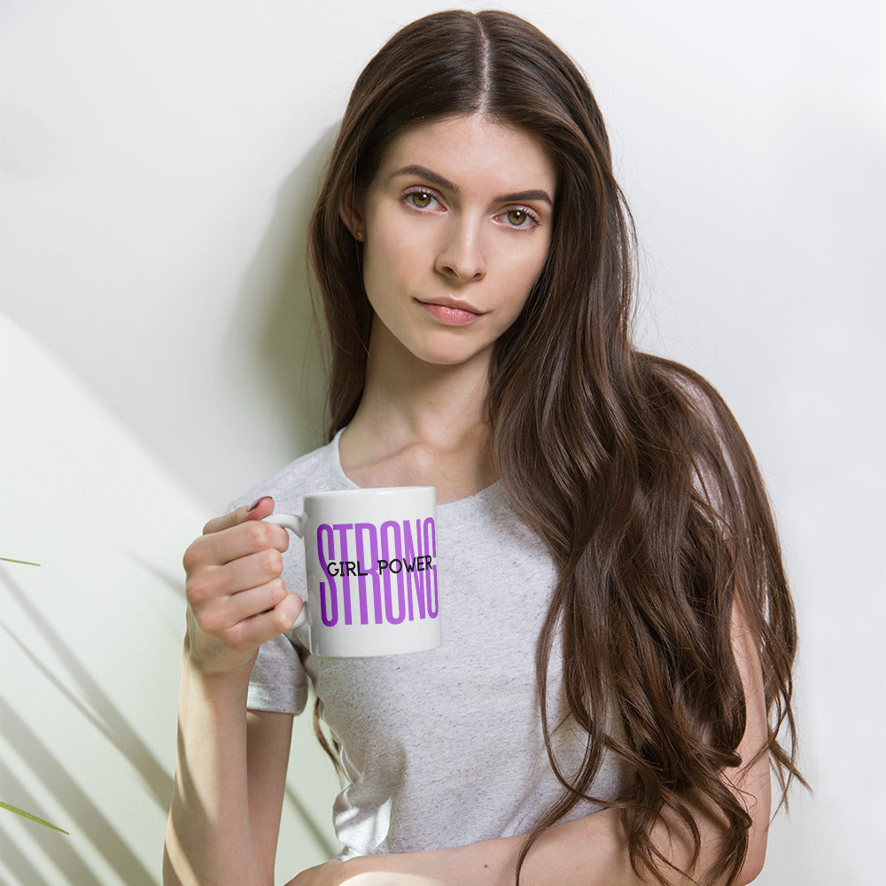 Purple Strong Girl Power Mug