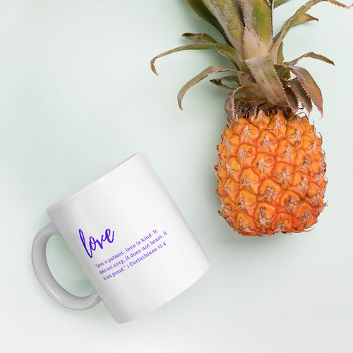 Purple Love Mug in Glossy White for your Kitchen