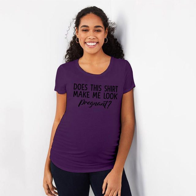 Purple "Does This Shirt Make Me Look Pregnant" T-Shirt